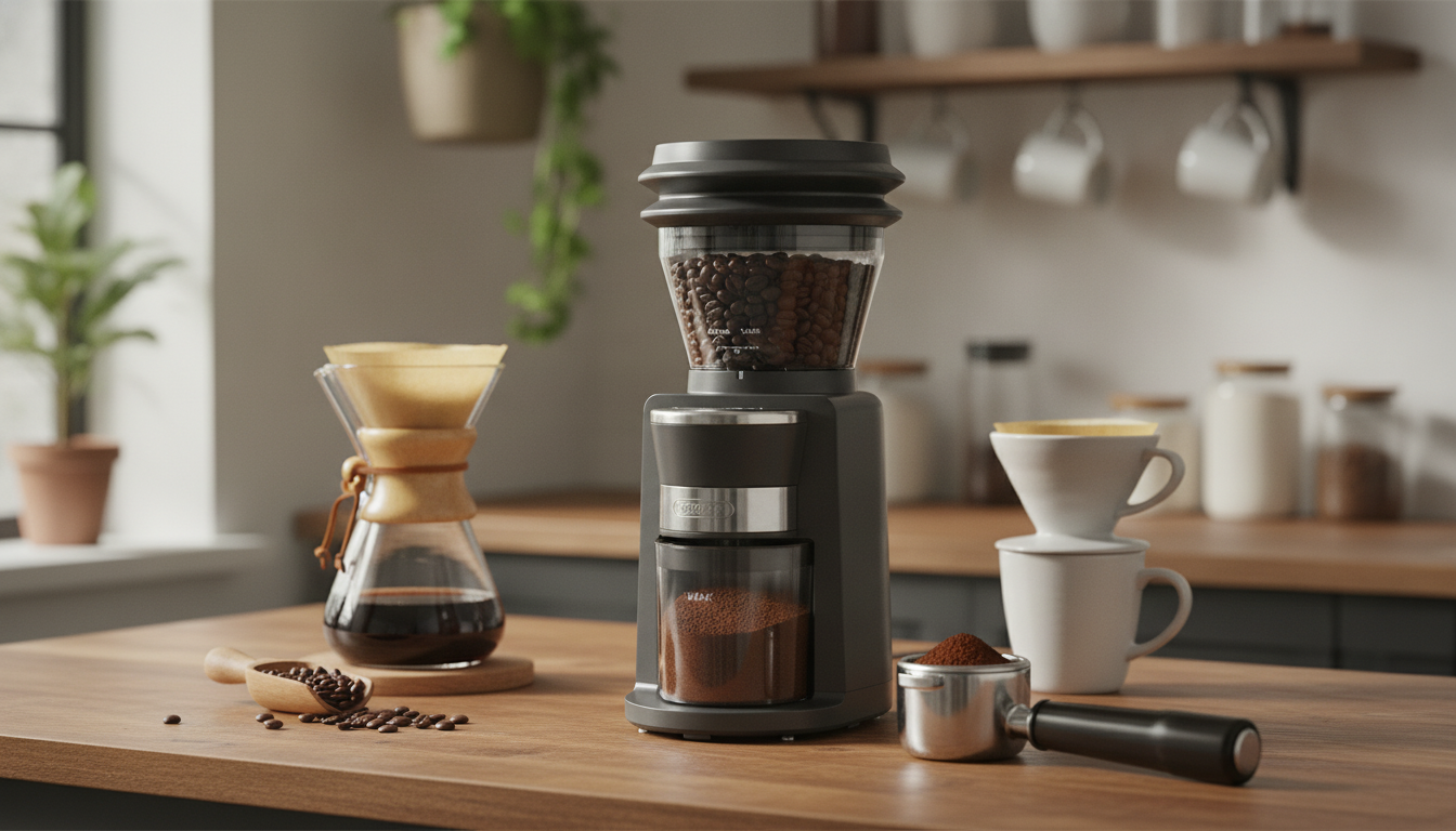 Automatic Electric Burr Grinder for Espresso, Pour-Over & Drip