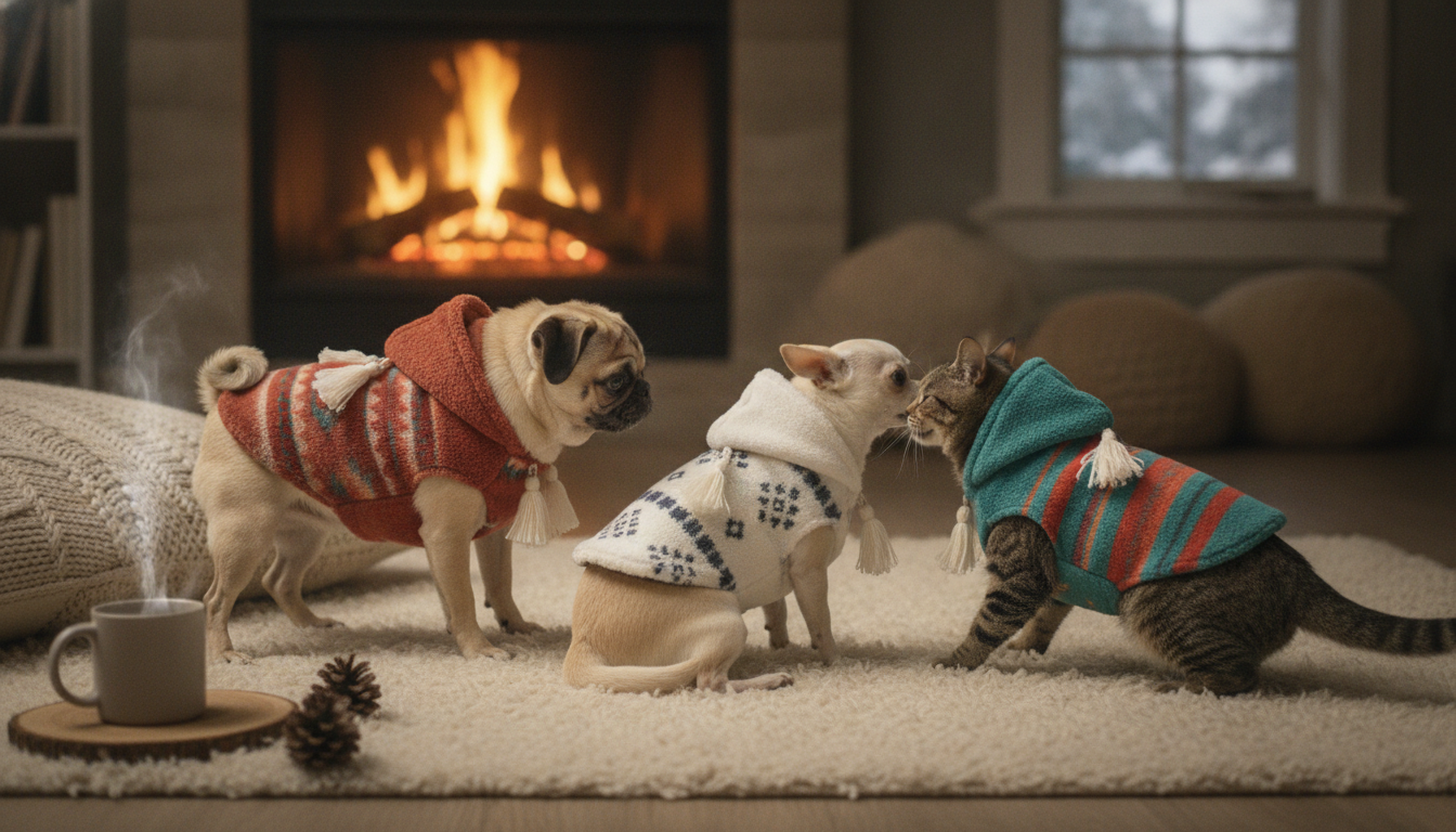 Plush Hoodie Winter Vest for Small Dogs & Cats